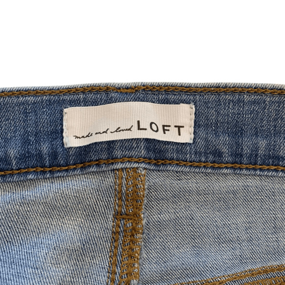 Loft Raw Hem Skinny Ankle Jeans 29 - Picture 4 of 8